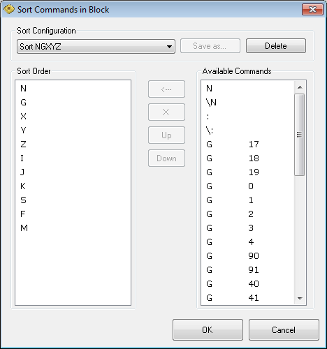 Sort commands in block