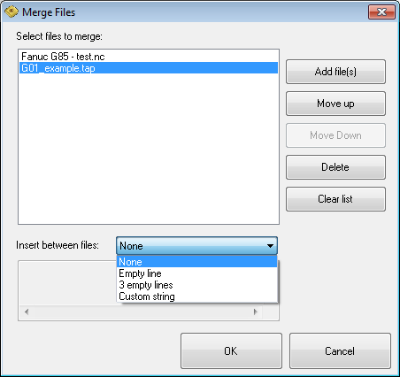 Merge CNC files